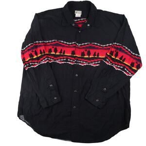 Vintage Express Riders Southwestern Cowboys Pearl Snap Down Shirt
